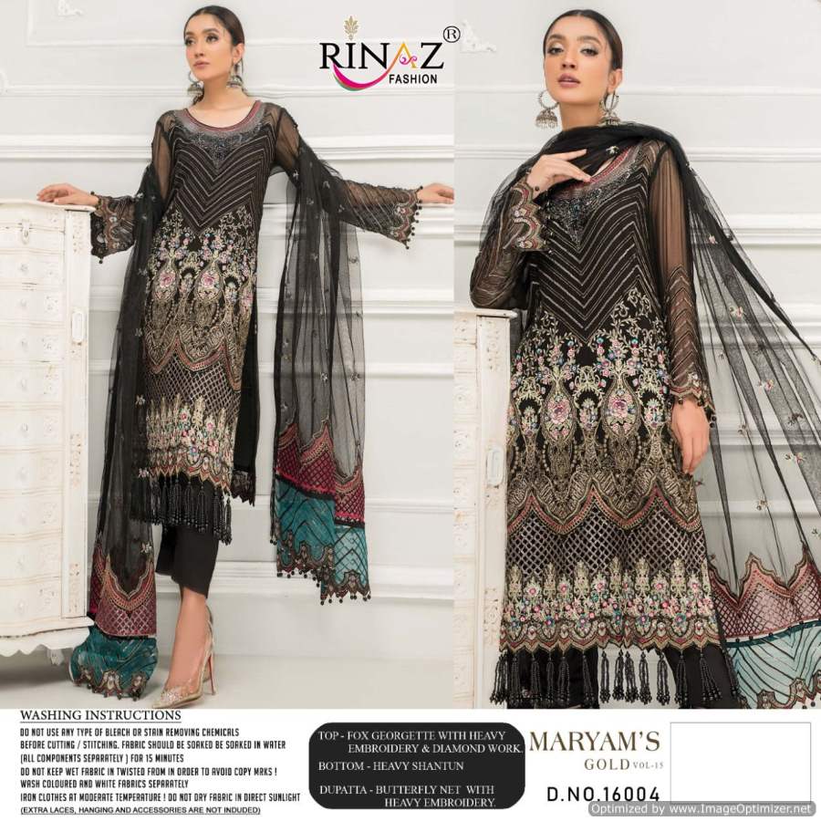 Rinaz Maryams Gold 15 Festive Wear Georgette Heavy Designer Pakistani Salwar Kameez